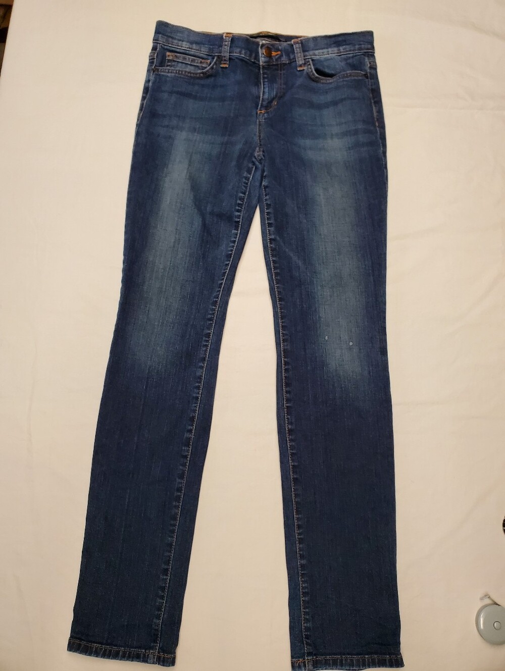 Joe's Jeans Dark Wash Straight Leg Jeans Contrast Stitch Size 28